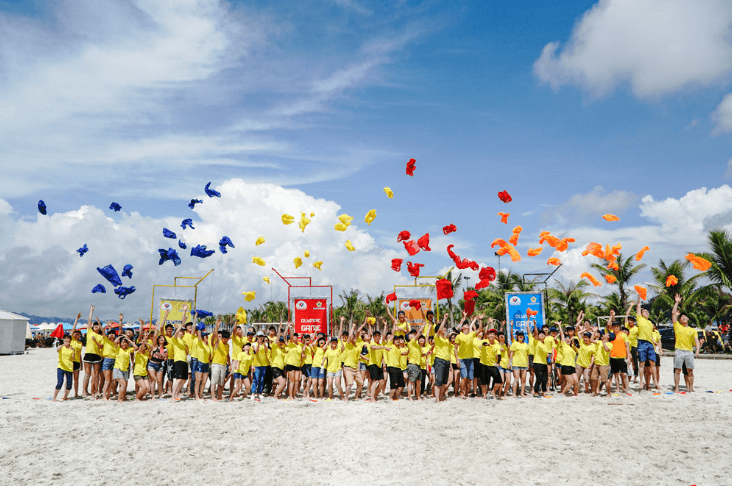 Team building tại bãi cháy